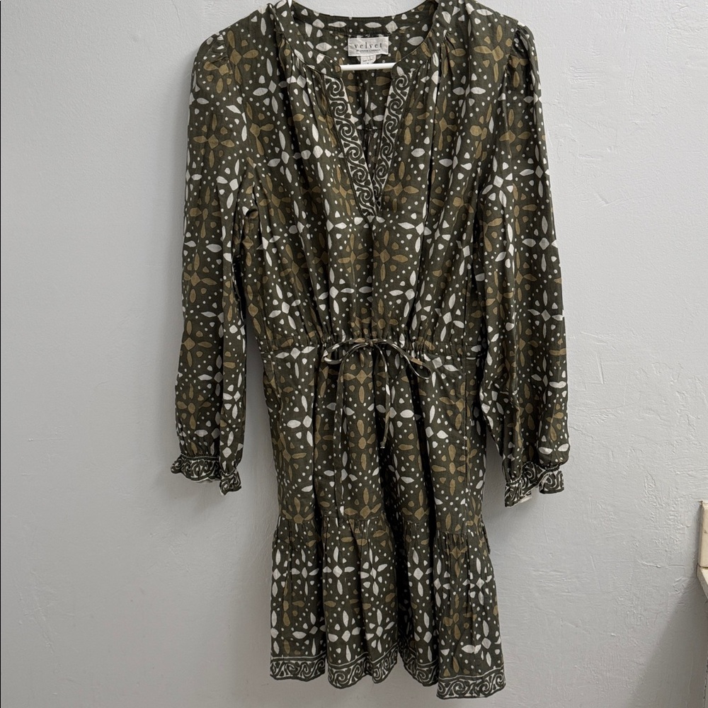 Velvet Drawstring Dress
